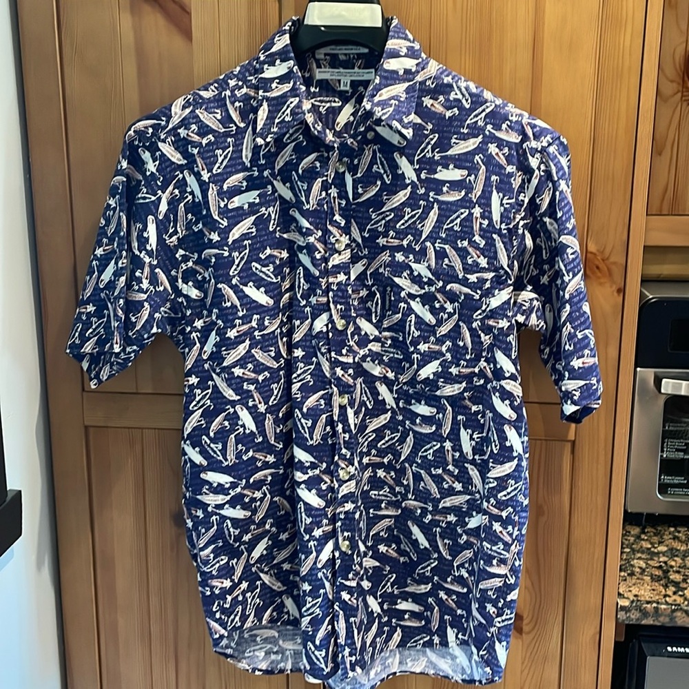 Vintage Columbia Sportswear short sleeve button down casual fishing shirt (M)